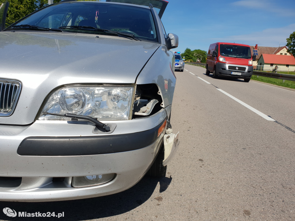 Zderzenie skutera z volvo. Wymusiła pierwszeństwo