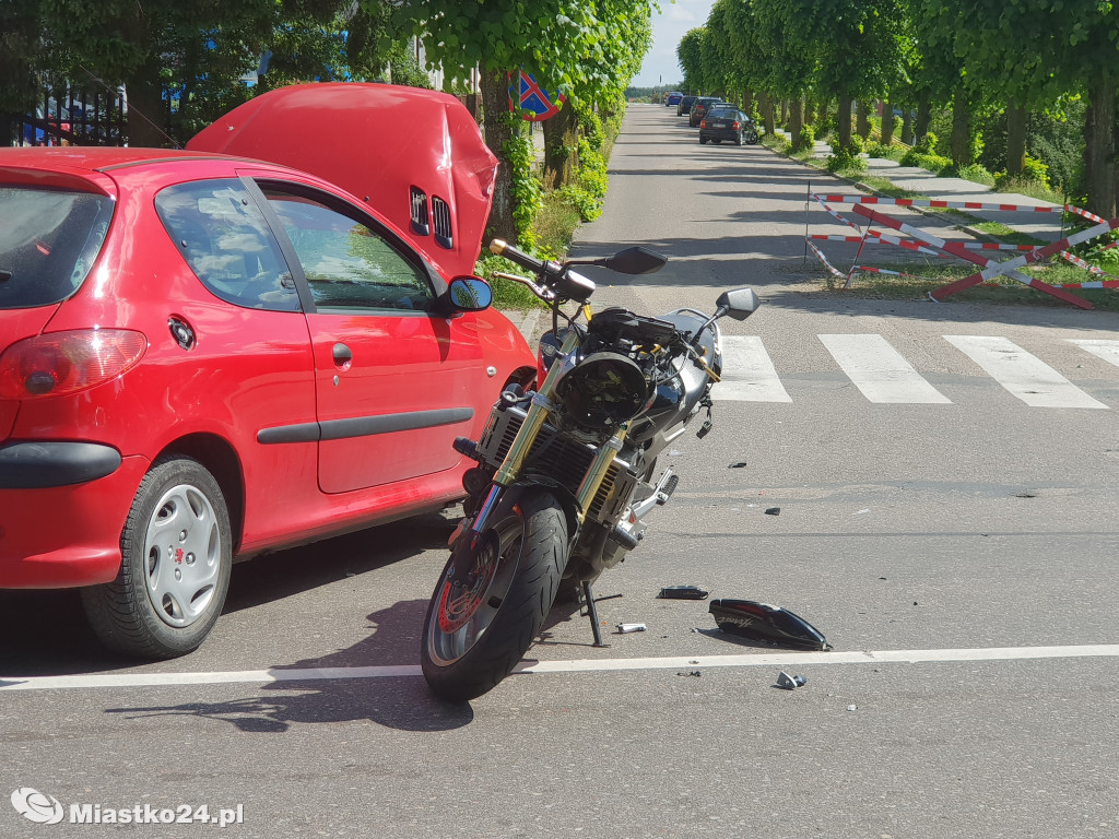 Zderzenie z motocyklistą na ulicy Dworcowej