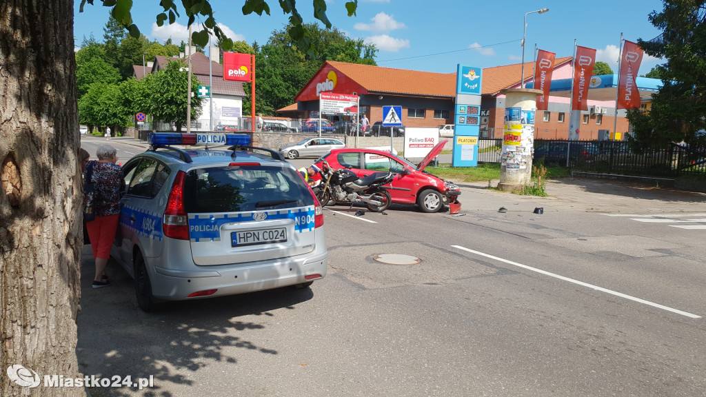 Zderzenie z motocyklistą na ulicy Dworcowej