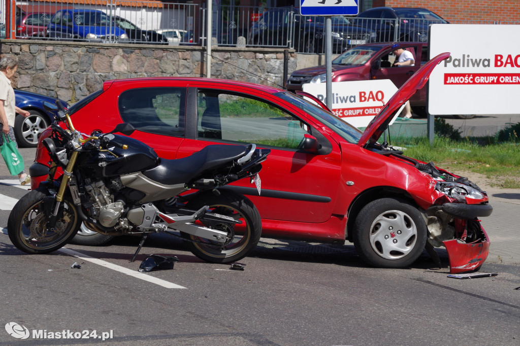 Zderzenie z motocyklistą na ulicy Dworcowej