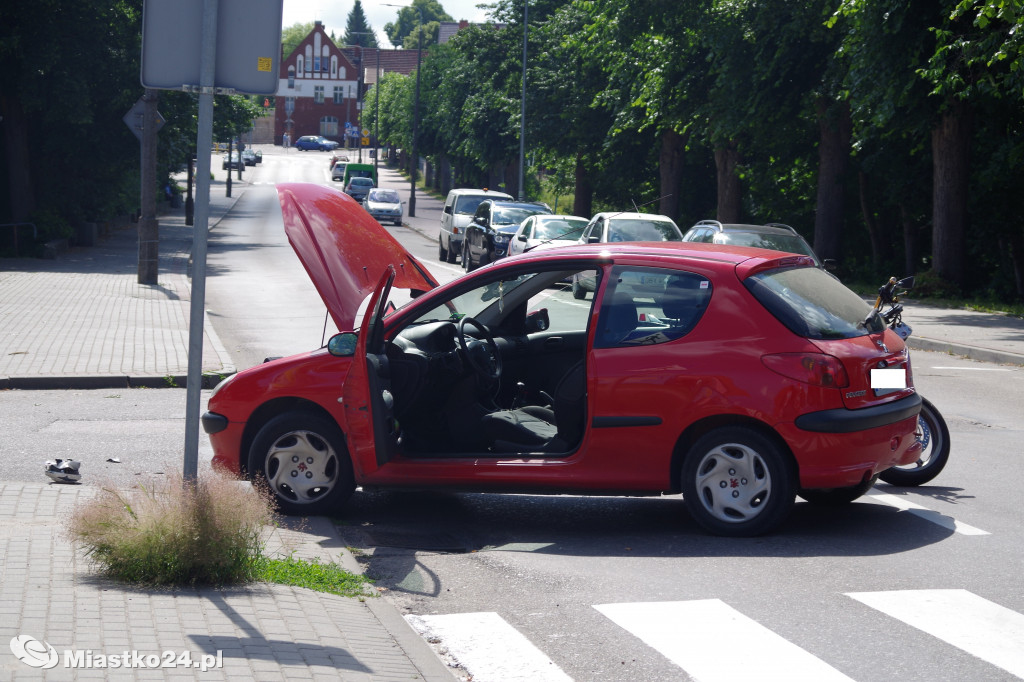 Zderzenie z motocyklistą na ulicy Dworcowej