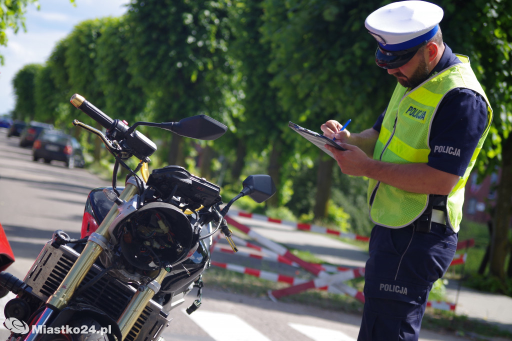 Zderzenie z motocyklistą na ulicy Dworcowej
