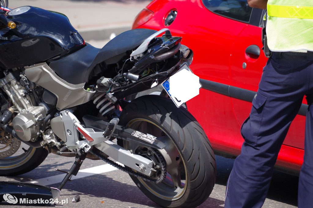 Zderzenie z motocyklistą na ulicy Dworcowej