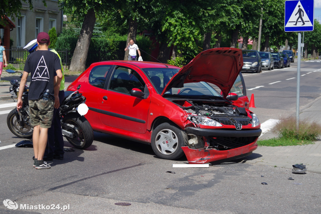 Zderzenie z motocyklistą na ulicy Dworcowej