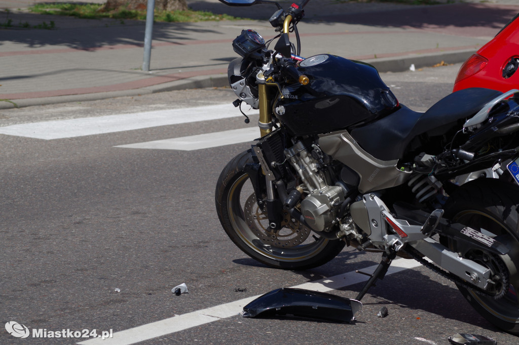 Zderzenie z motocyklistą na ulicy Dworcowej