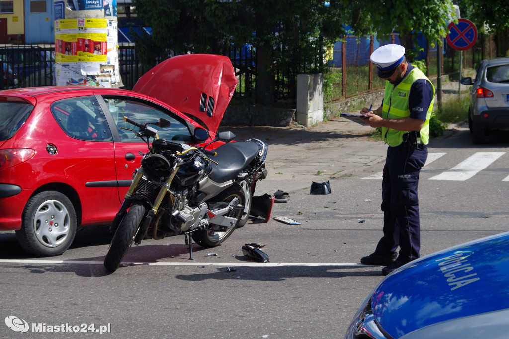 Zderzenie z motocyklistą na ulicy Dworcowej