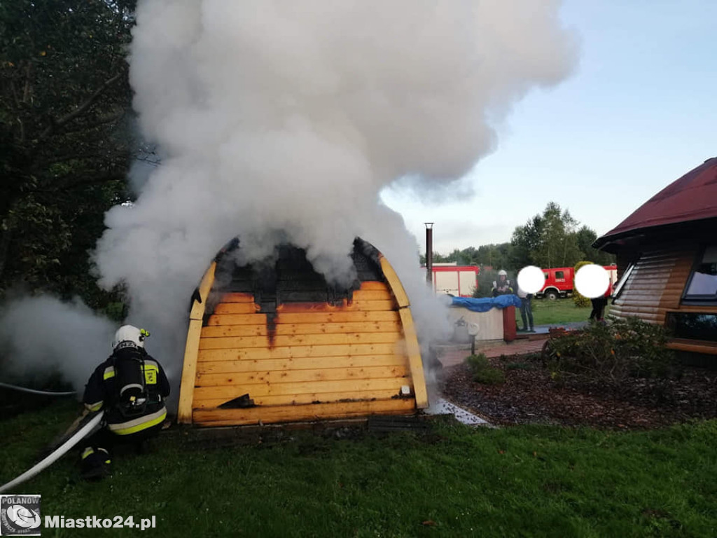 Sauna w ogniu. Poranny pożar w Krągu