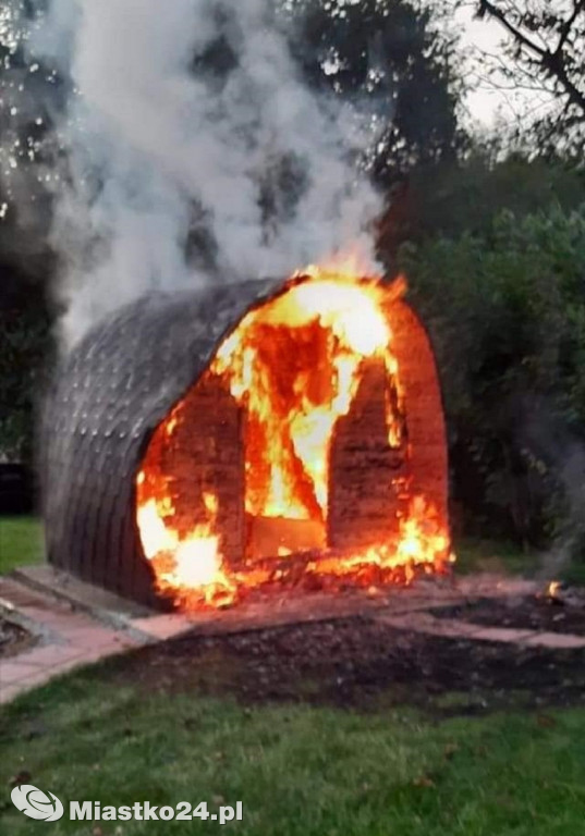 Sauna w ogniu. Poranny pożar w Krągu