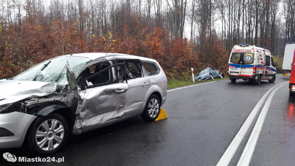 Wypadek na drodze krajowej nr 20 za Przęsinem