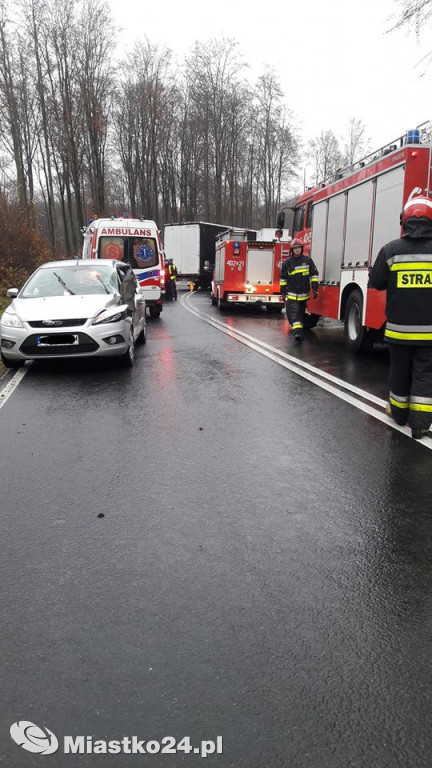 Wypadek na drodze krajowej nr 20 za Przęsinem