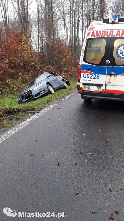 Wypadek na drodze krajowej nr 20 za Przęsinem