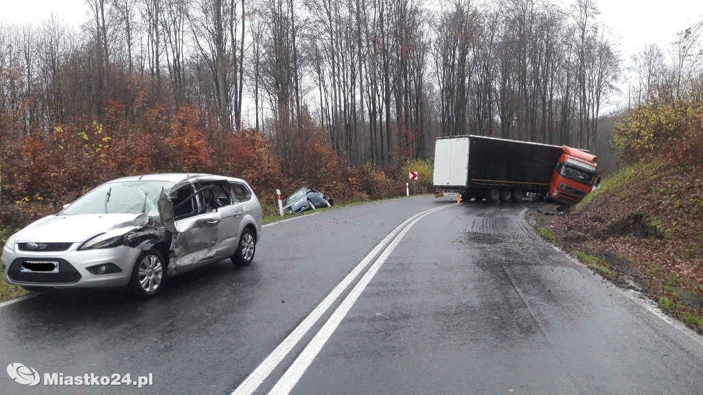 Wypadek na drodze krajowej nr 20 za Przęsinem