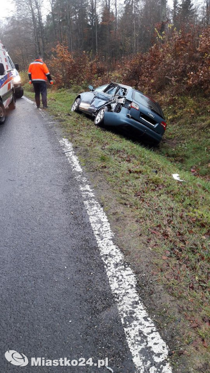 Wypadek na drodze krajowej nr 20 za Przęsinem
