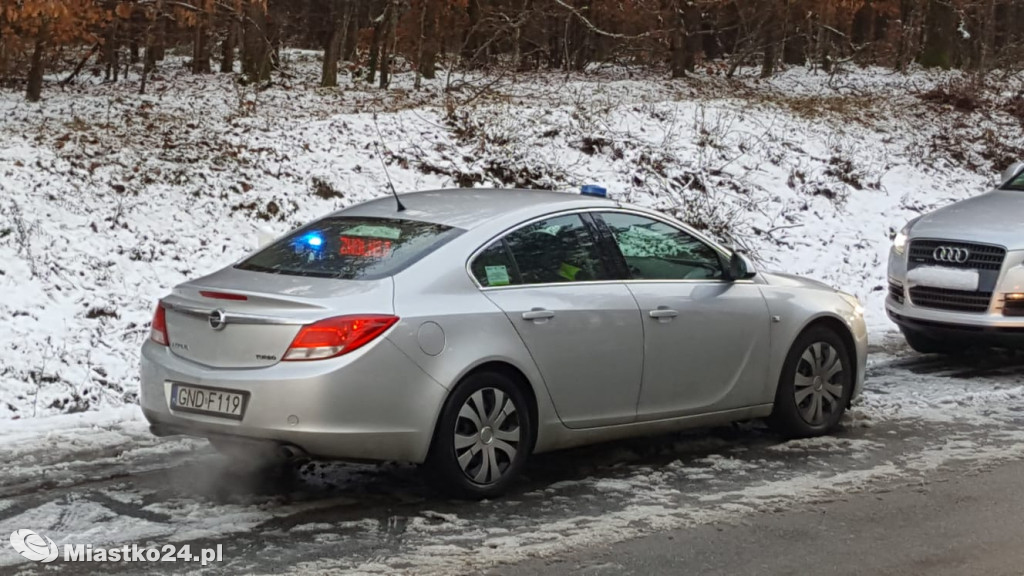 Pierwsze objawy zimy, a na drogach kolizje i zator