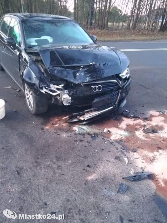 Wypadek w Bożance. Oplem zajechali drogę audi