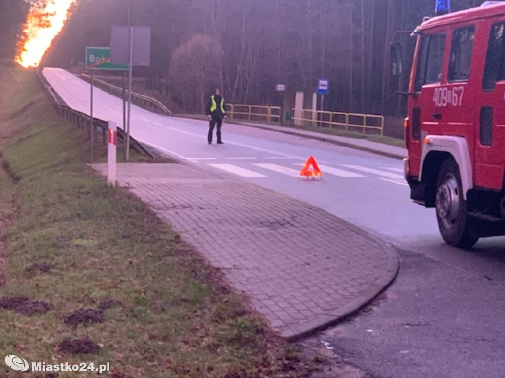 Wypadek w Bożance. Oplem zajechali drogę audi