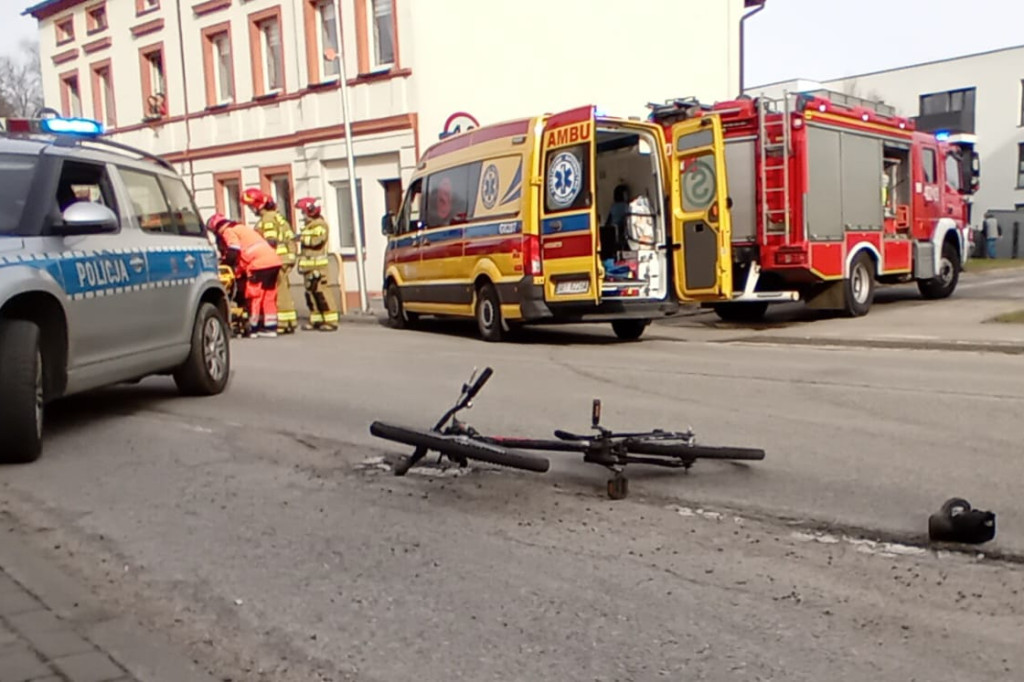 POTRĄCENIE nieletniego rowerzysty