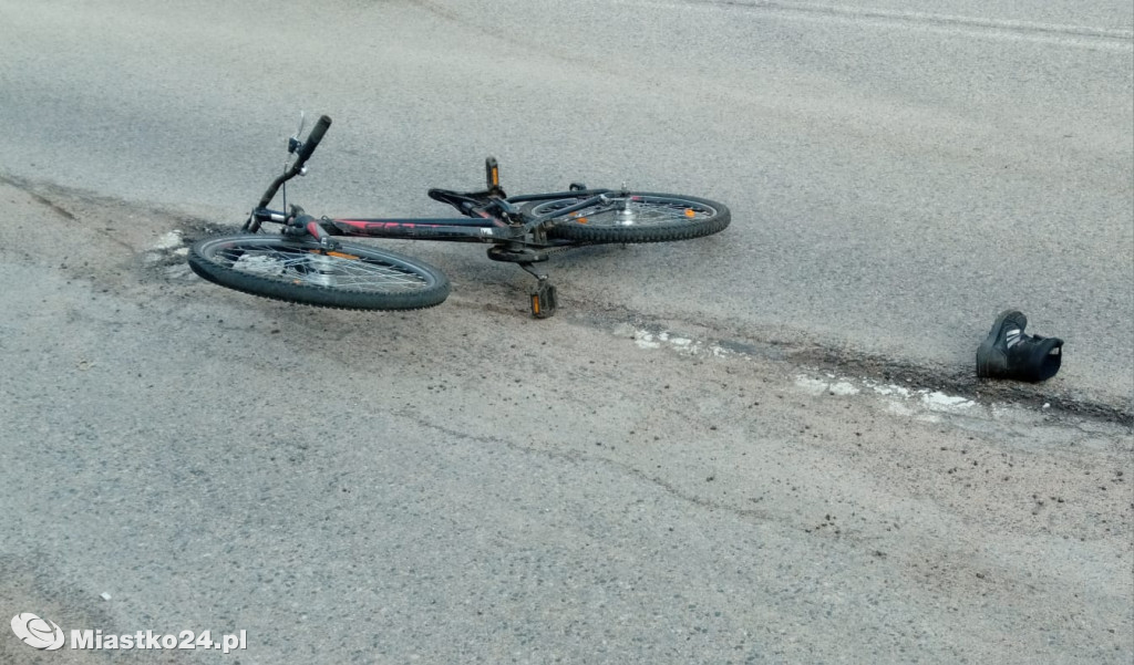 POTRĄCENIE nieletniego rowerzysty