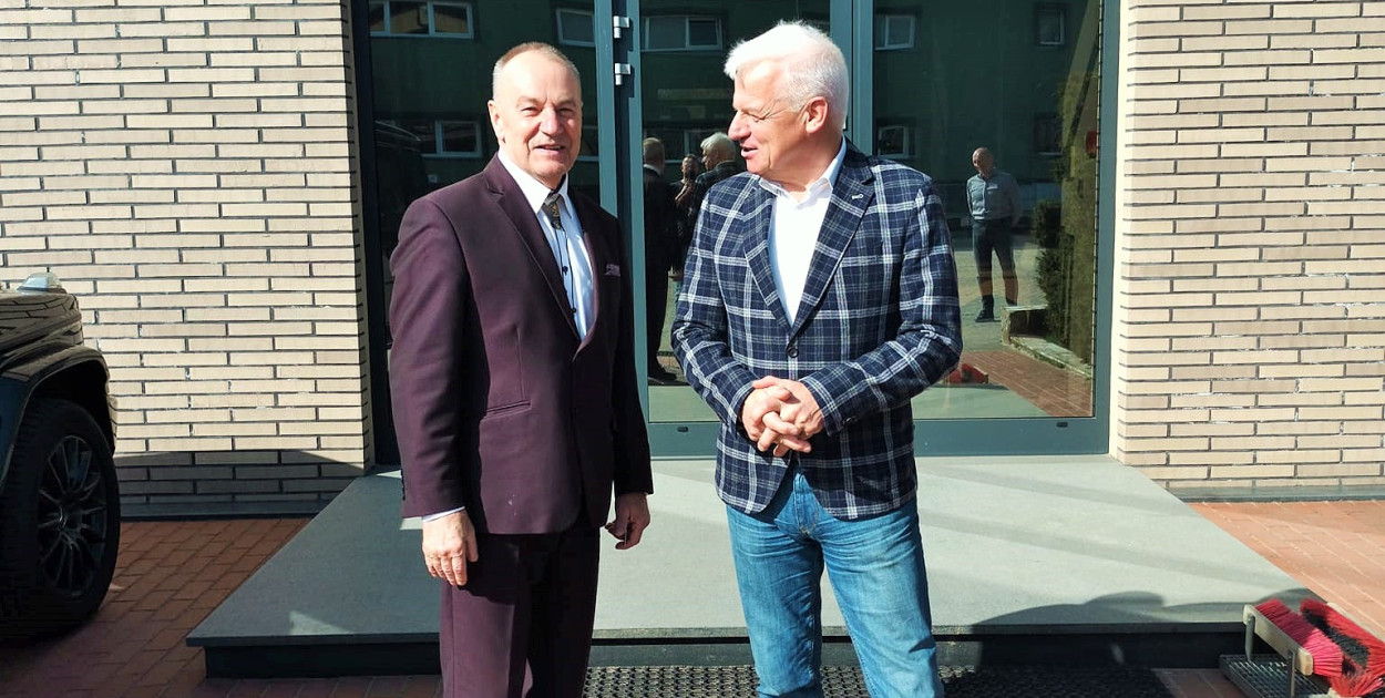 Bolesław Prondziński z przewodniczącym Rady Tomaszem Borowskim