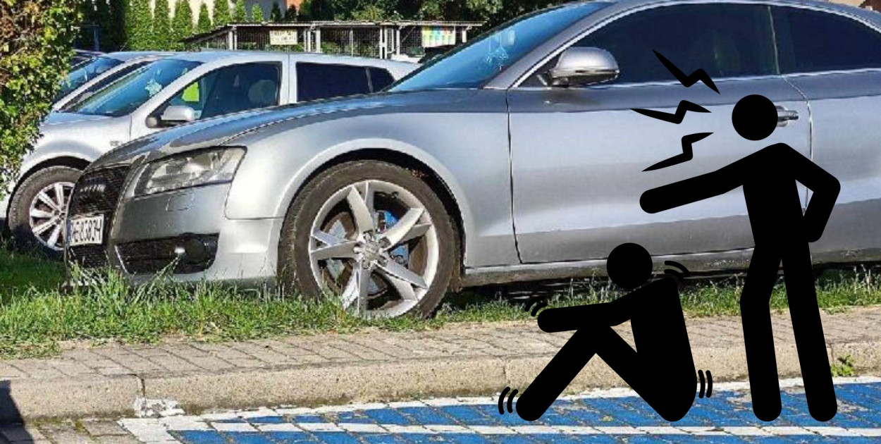 Podobno właśnie tym Audi poruszał się agresywny mężczyzna. Samochód został sfotografowany w Kępicach