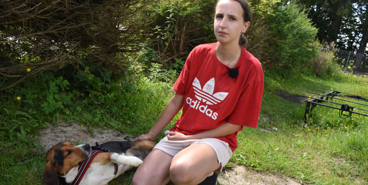 Paulina Dzienisz i jej ukochany pies Maks kilka dni przed jego śmiercią
