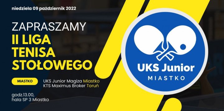 UKS Junior Magiza Miastko w drugiej lidze tenisa stołowego-8403