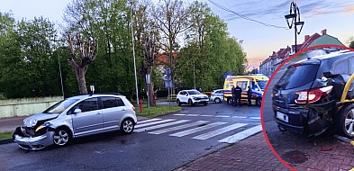 PILNE: Kolizja dwóch aut w Miastku. Zderzenie na skrzyżowaniu Koszalińskiej z Dwor