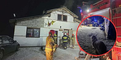 Pożar w Okuninie: Ogień zajął kotłownię i poddasze, straty 150 tysięcy złotych