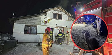 Pożar w Okuninie: Ogień zajął kotłownię i poddasze