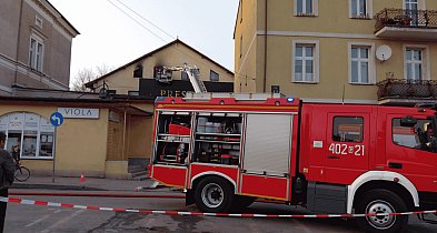 Pożar w centrum Miastka. Płonie budynek po dawnym klubie Prestige Club