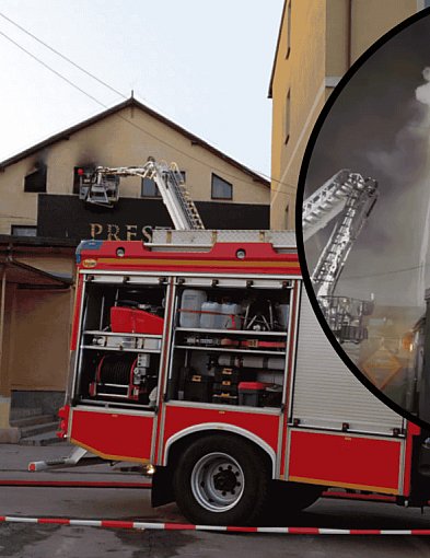 Pożar w centrum Miastka wybuchł ponownie. Strażacy wrócili do akcji