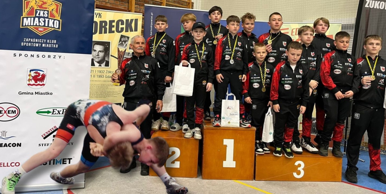 Drużyna ZKS Miastko po zawodach w Żukowie