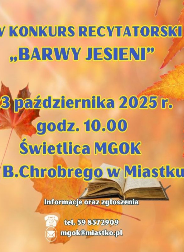 Konkurs Recytatorski - Barwy Jesieni