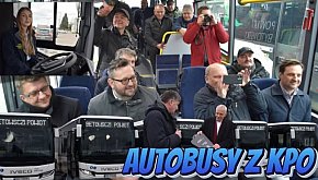 Autobusy z KPO. Samorządowców wiozła Andżelika